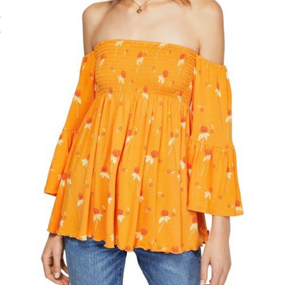 Free People Anthropologie Off-Shoulder Top